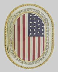 American Flag Belt Buckle United States America Gold Metal New Men Women Western