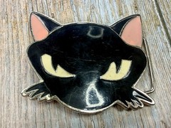 Black Kitty Cat Cartoon Anime Novelty Gift Enamel Belt Buckle