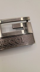 Gucci Archive G Logo Belt Buckle Vintage 90s Heavy Solid Metal Italian Hardware