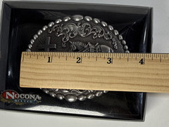 Nocona Praying Cowboy And Horse at Cross Belt Buckle New