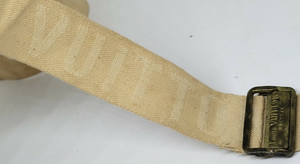 Antique Louis Vuitton Trunk Strap / Belt With Brass Buckle