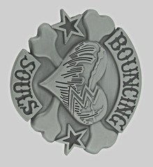 Skull Belt Buckle Bouncing Souls Heart Crossbones Gray Metal Tattoo Skeleton