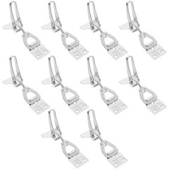 10Pcs Silver Steel Beekeeping Toggle Latch with Buckle for Home Use