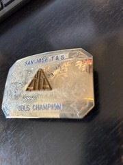 Vintage Collectible San Jose T & S DBLS Champion Belt Buckle