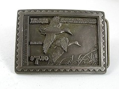 1981 Mallard Duck $7.50 Conservation Stamp Buckle By AMERICAN LEGENDS 4117b