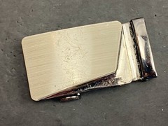 Wide Heavy Silver And Black Color Dress Replacement Belt Buckle