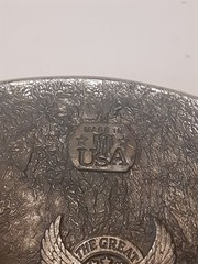Flying Goose Western Belt Buckle Brass Great American Buckle Co Chicago 1980
