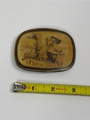 Vintage Cowboy Humor Belt Buckle “Got Ta Love It” Western Novelty Brass Cowboy