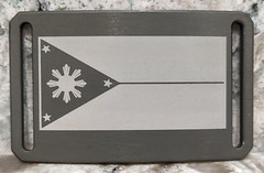 GRIP6 BELT BUCKLE – NATIONAL FLAG OF THE PHILIPPINES – GUNMETAL – 1.5 INCH WIDE