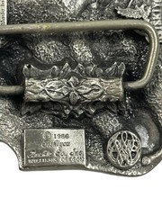 HARLEY DAVIDSON Belt Buckle 1986 D-40 Siskiyou USA Pewter The Pride is Back