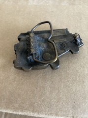 1978 Bergamot Brassworks Fire Truck Belt Buckle G-38 Made in USA 3&Prime; x 2-1/4&Prime;
