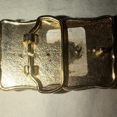 Vintage 1980s Gold Tone Western Belt Buckle Scorpion Cameo Cowboy Unisex