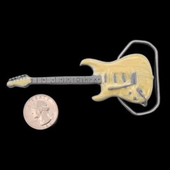 Electric Guitar Bass Amp Musician Rock Band Pearly Belt Buckle