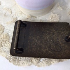 Brass Leather & Studs Belt Buckle~Brown/ Gold Handcrafted ~UNIQUE ~FREE SHIPPING