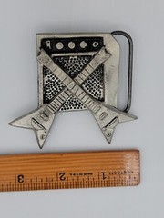 ELECTRIC GUITARS WITH AMP and Dice Lucky 7 BELT BUCKLE 2002
