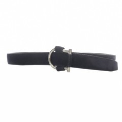 Salvatore Ferragamo Belt Suede Leather Gancini 85 Navy