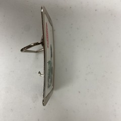 Vintage Peterbilt Semi-Truck Flat Nose Cabover Metal Belt Buckle 3 3/8&Prime; x 2 1/8&Prime;