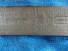 Fossil Belt Hammered Design With Metal Studs Brass Buckle Size Medium