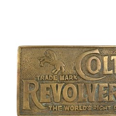 Vintage Colt Revolvers Solid Brass Belt Buckle Worlds Right Arm Retro 705 Moto