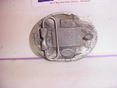 Honda Goldwing Pewter Belt Buckle 1980&rsquo;s Made in USA by Siskiyou