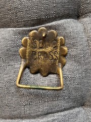 Solid brass EUC vintage retro floral dandelion 70s boho hippie belt buckle