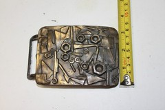 VINTAGE ABSTRACT MODERN BRUTALIST BELT BUCKLE