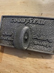 Goodyear Tires Belt Buckle Vintage 1978 Metal Michelin Tire & Rubber Collector