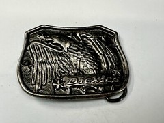 Dickies Flying Eagle Spreading Wings Silver Tone Advertisement Belt Buckle