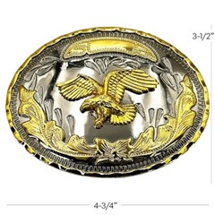 Oversize AMERICAN BALD EAGLE Belt Buckle Silver GOLD Western Cowboy Large 049