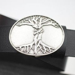 Oval Tree of Life Belt Buckle – Two Lovers as Tree of Love