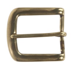 1 3/8&Prime; (35 mm) Single Prong Solid Brass Horseshoe Belt Buckle