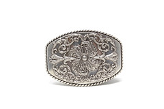 Floral Western Belt Buckle, (1.5 ») Removable Western Buckle