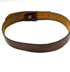 vintage 1970s leather belt & buckle MICHELOB beer SOLID BRASS cowboy WESTERN