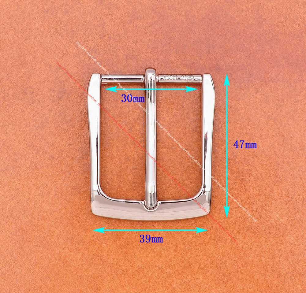 Casual Silver Single Prong Pin Buckle Leathercraft Men Replacement Buckle 30mm