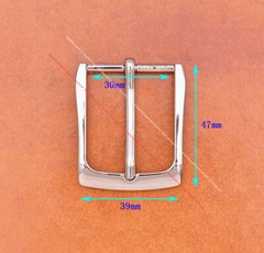 Casual Silver Single Prong Pin Buckle Leathercraft Men Replacement Buckle 30mm