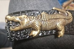 Men&rsquo;s Youth Fashion Belt Buckle Crocodile Brass Inner Smooth Buckle Belt Head