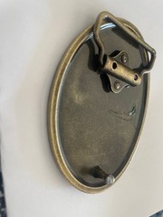 Vintage Peacock Belt Buckle Brass Style 70s Retro Western Fashion Gift