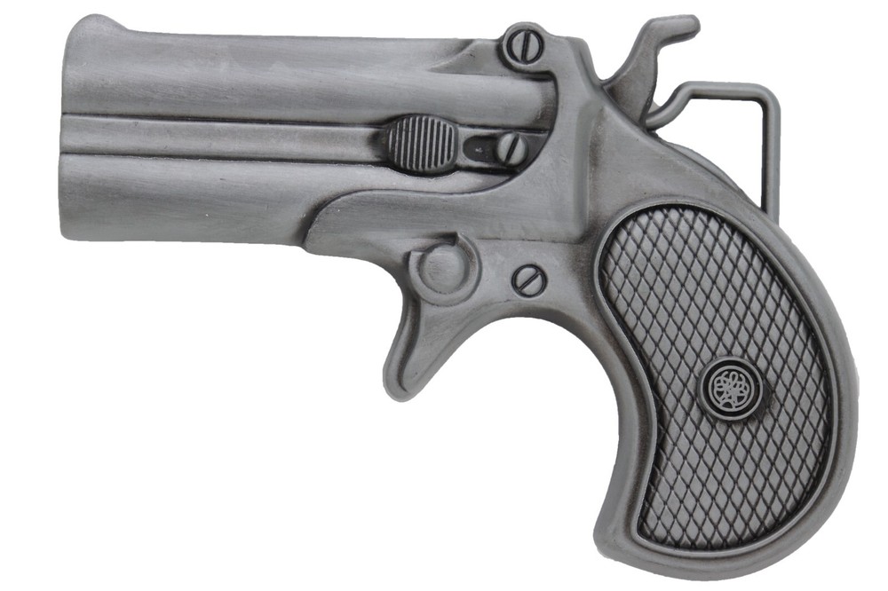 Men Women Silver Metal Fashion Belt Buckle Biker Handgun Revolver Gun Western