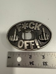Mens Middle Finger – Bottle Cap Opener – Interchangeable Belt Buckle
