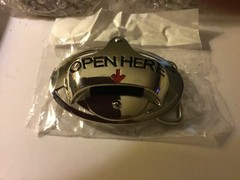 Open Here ….Beer Bottle Opener Belt Buckle