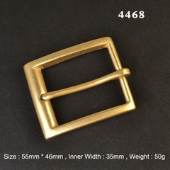 35mm Pin Single Prong Clip Buckle for Men Leather Belt Replacement Retro Brass