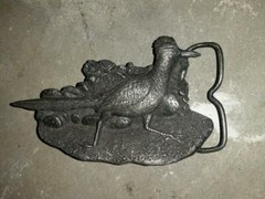 1980 Roadrunner Belt Buckle Bergamot Brass D-149 Made in USA