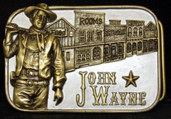 WB01192 *NOS* 2010 BRADFORD EXCHANGE **JOHN WAYNE – FRONTIER LAWMAN** BUCKLE