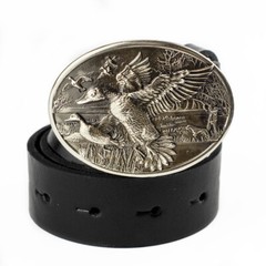 Mallard german silver belt buckle, Duck hunting, Trophy duck season hunter gift