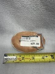 Belt Buckle New REAL Brown Tan Alligator Leather Western