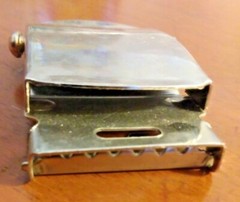 Belt Buckle w/ Slide Fastener – 2.25&Prime; Long – Replacement – Metal Sliding Secured
