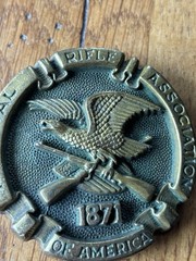 1978 Brass Belt Buckle NRA National Rifle Association Of America 1871