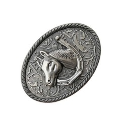 Secure Locking Horse Head Design Belt Buckle Metal Practical Travel Buckle