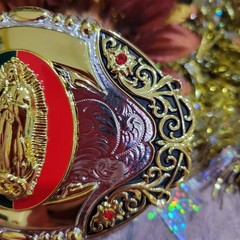 Virgen de Guadalupe Western belt Buckle Gold Silver red Religious Gift Item
