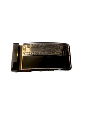 Men’s belt Buckle. Automatic sliding buckle Black and Silver Belt buckle only #7